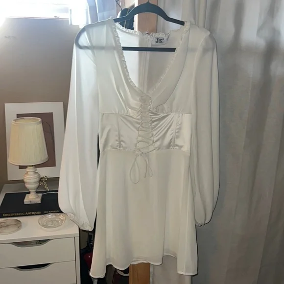 tiger mist white long sleeve dress SOPHA TWO PIECE DRESS